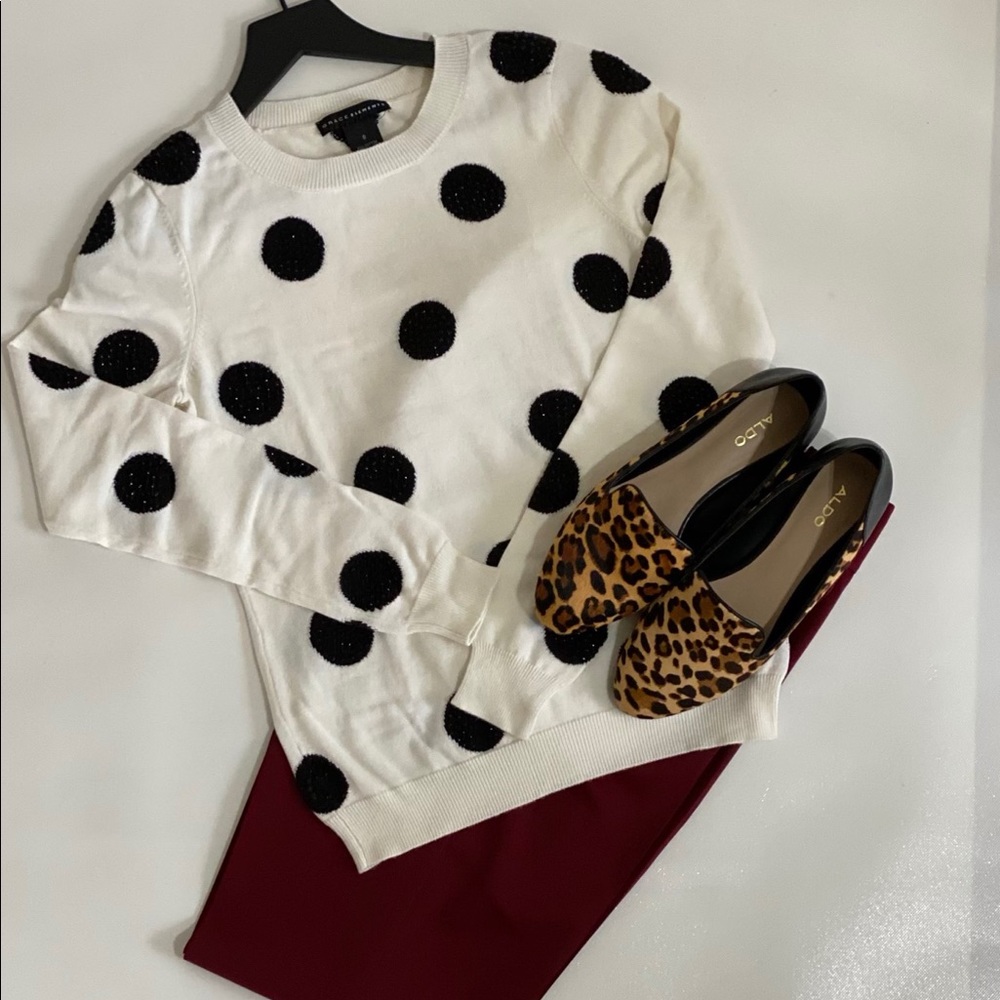 Grace Elements polka dot crew neck sweater